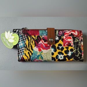 Lily Bloom Multicolor romantic Patchwork Wallet NWT floral
